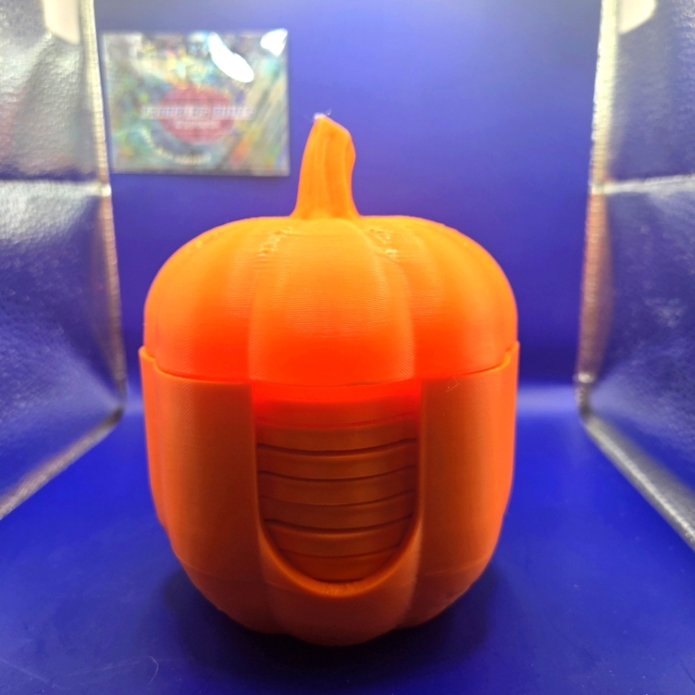 Jack-o'-lantern Coasters With Pumpkin Holder